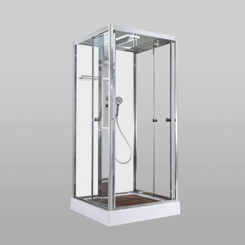 Душевая кабина AvaCan Z Z1910LEDMT 100х100 квадратная с крышей ориентация универсальная