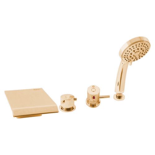 Смеситель RavSlezak DT273.5PZ на борт ванны золото