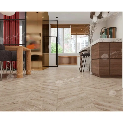 SPC ламинат Alpine Floor Chervon Alpine ECO 18-21 MC Гикори Chevron толщина 0.5 см 43 класс 600х127