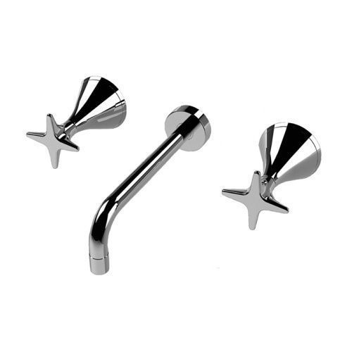 Смеситель для раковины Stella 130 CT 01001 CR00 встраиваемый в стену хром