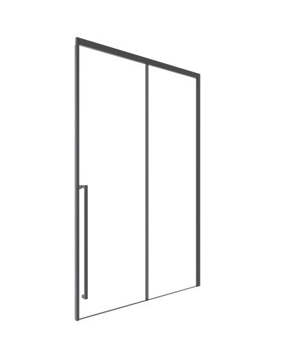 Душевая дверь Timo T58L 140х200 стекло прозрачное профиль черный