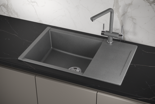 Кухонная мойка Granula 7807, ГРАФИТ 78х50 цвет графит поверхность матовая