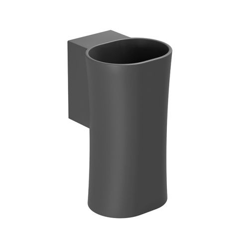 Раковина керамическая Azzurra NATIVO 35 см LALS035370N0CA подвесная цвет темно-серый без отверстий под смеситель