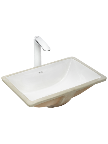 Раковина из санфаянса WeltWasser WW SK 10000003895 46х33 подвесная цвет белый глянцевый без отверстий под смеситель