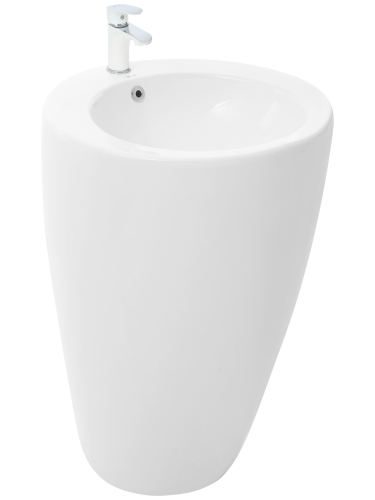 Раковина из санфаянса WeltWasser WW SK 49 см 10000008706 напольная цвет белый глянцевый 1 отверстие под смеситель