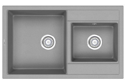 Кухонная мойка Granula 8201, БАЗАЛЬТ 82х50 цвет серый поверхность матовая