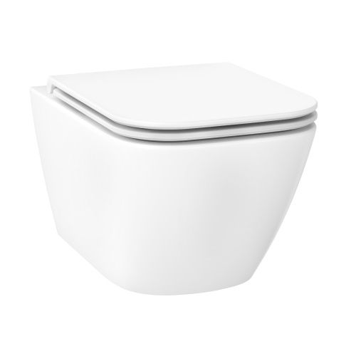 Унитаз подвесной Wellsee Pure BY Wellsee 182602001 белый глянцевый с сиденьем микролифт безободковый каскадный смыв