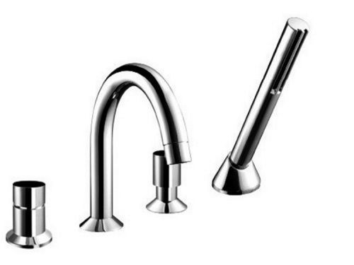 Смеситель Fantini Nostromo 50 13 1665 на борт ванны черный матовый