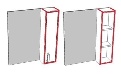 Зеркало-шкаф Corozo Спектр SD-00000708 50х15х70 подвесной цвет белый/серый - фото 4