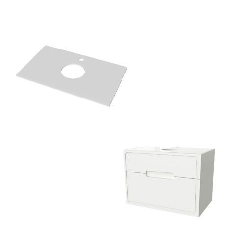 Тумба под столешницу Taliente Olejio 59 см TA-MBO-60PS-blanco белая + Столешница Taliente Olejio 60 см TA-MB-ST60-blanco белая (без раковины)