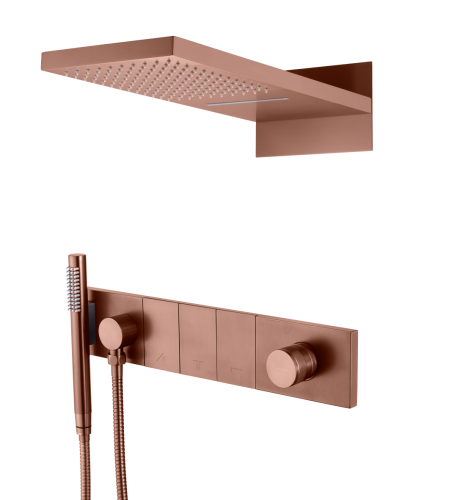 Душевая система Boheme Zodiac 132-BRB встраиваемая цвет бронза брашированная