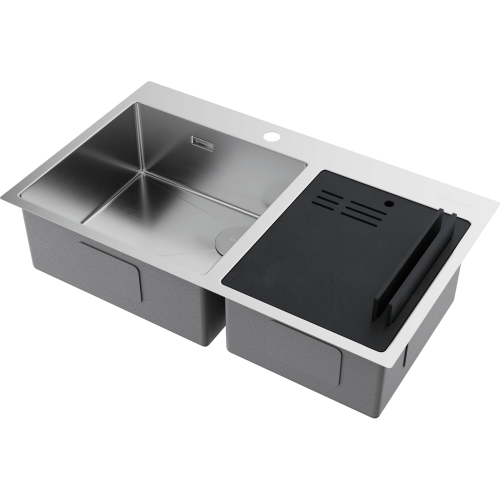 Кухонная мойка Omoikiri Akisame 86-2 Side 4997021 86х51 цвет нержавеющая сталь