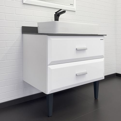 Тумба с раковиной Comforty Империя 00-00014817CF 80х52х89 напольная цвет белый