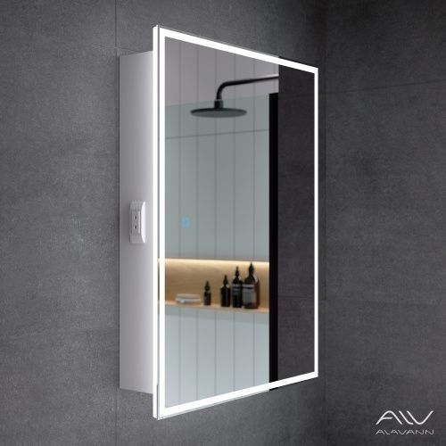 Зеркало-шкаф Alavann Rita ALV0289002 60х15х80 подвесной цвет белый