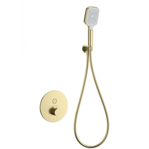 Смеситель для душа Wonzon & Woghand WW-D1017-A-BG встраиваемый в стену золото с термостатом