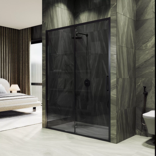 Душевая дверь Maybah Glass MGD-1283-6 100х195 стекло тонированное профиль черный