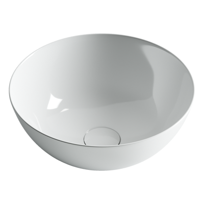 Раковина из сантехнического фарфора Ceramica Nova ELEMENT CN6002 40х40 накладная цвет белый без отверстий под смеситель