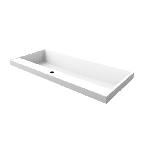 Раковина из литьевого мрамора Paola Paola Alba 1000 100х45 полувстраиваемая цвет белый глянцевый