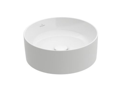 Раковина из сантехнического фарфора Villeroy Boch Collaro 4A184001 40х40 накладная цвет белый без отверстий под смеситель