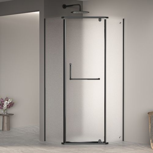 Душевой уголок RGW Passage 35088188-24 80х80 стекло матовое профиль черный без поддона