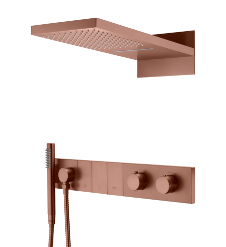 Душевая система Boheme Zodiac 133-BRB встраиваемая цвет бронза брашированная