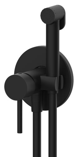 Гигиенический душ со смесителем Remer X65WNO черный матовый