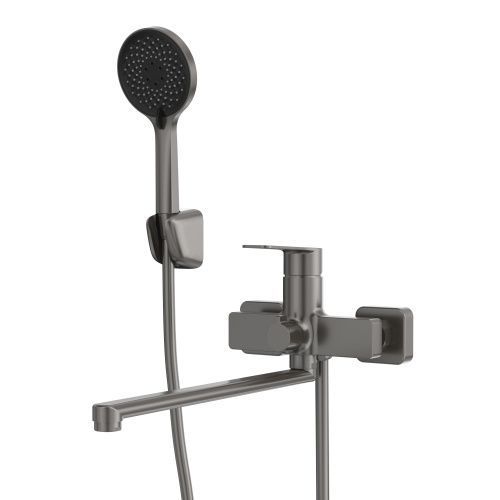 Смеситель для ванны Tokito KOBE TOK-KOB-1015 настенный вороненая сталь