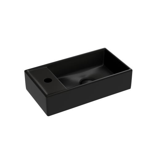 Раковина из сантехнического фарфора Ceramica Nova ELEMENT CN6051RMB 42х22 подвесная цвет черный матовый 1 отверстие под смеситель