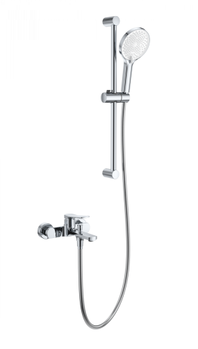 Душевой гарнитур со смесителем Wonzon & Woghand WW-C2036-CR настенный хром