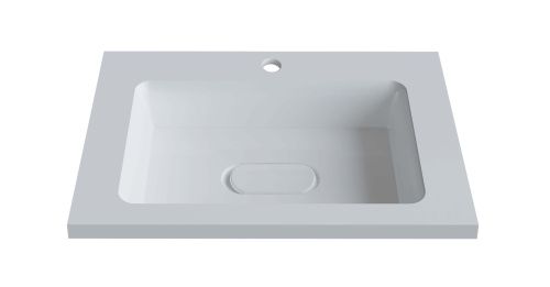 Раковина из литьевого мрамора Uperwood Modul 2911020339 62х45 полувстраиваемая цвет белый