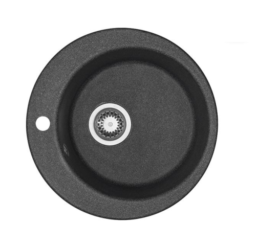 Кухонная мойка Aquaton Иверия 1A711032IV210 48х48 цвет графит поверхность матовая