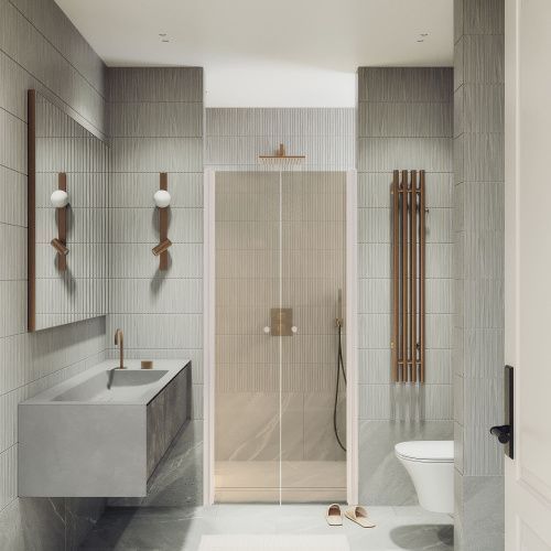 Душевая дверь Maybah Glass MGD-427-1 120х198 стекло тонированное профиль белый матовый