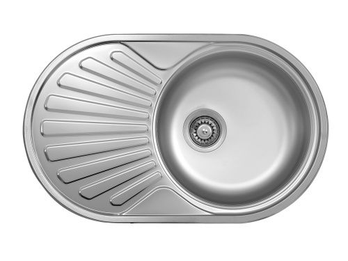 Кухонная мойка Ukinox Фаворит FAP770.480 -GT8K 1R 48х77 цвет хром поверхность полированная