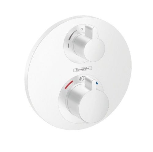 Смеситель Hansgrohe 15758700 настенный встраиваемый белый матовый с термостатом