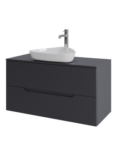 Тумба с раковиной Orange Line Li-100TugMDF+B07-500W 101х46х66 цвет серый