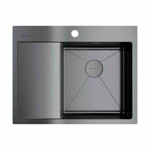 Кухонная мойка Omoikiri Akisame 4973098 65х51 цвет вороненая сталь