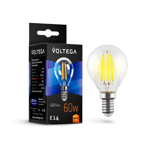 Лампа светодиодная Voltega Globe 6W 7021