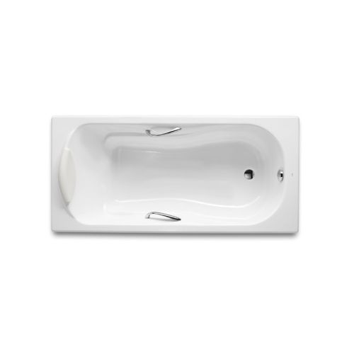 Ванна чугунная Roca 7.2330.G.000.R 160х80 пристенная прямоугольная без ножек