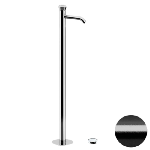 Смеситель для раковины Remer Element ET18CFP напольный черный брашированный хром