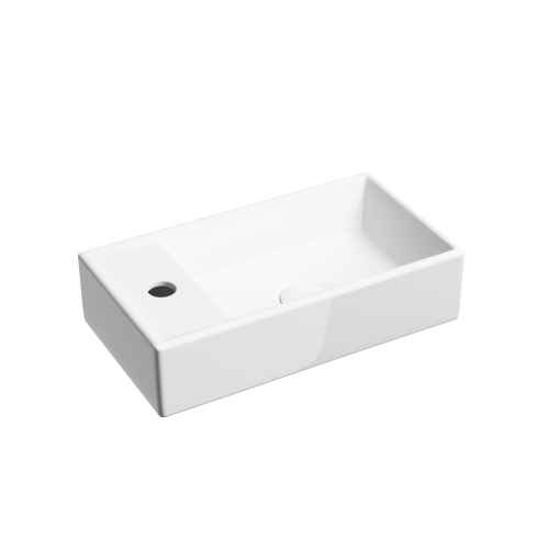 Раковина из сантехнического фарфора Ceramica Nova ELEMENT CN6051R 42х22 подвесная цвет белый 1 отверстие под смеситель