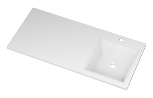 Раковина мебельная из литьевого мрамора Misty Гавана 100 правая 5213100 100х48 над стиральной машиной цвет белый