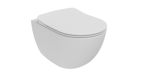 Чаша унитаза подвесная Creavit Free FE322-11MB00E-0000 цвет белый матовый без сиденья душевой смыв