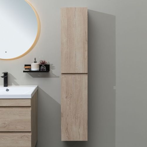 Шкаф-пенал Aquanet Нота NEW 00334201 30х24х150 подвесной цвет светлое дерево