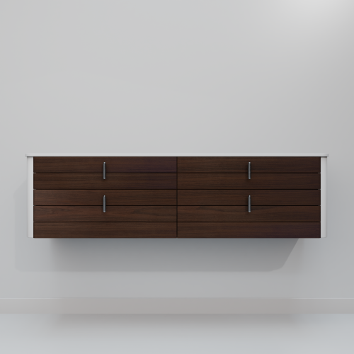 Тумба с раковиной Art Decco Gabriella (Габриелла) AGB15W24D100 150x45x40 подвесная цвет черный орех