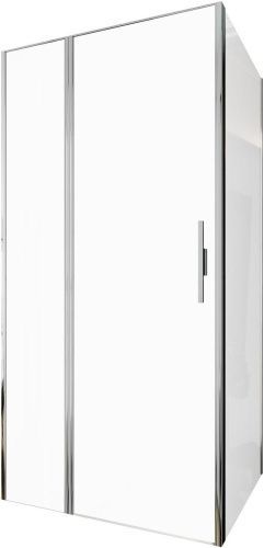 Душевой уголок Allen Brau Priority 3.31004.00 + 3.31016.00 100х90 стекло прозрачное профиль хром глянцевый без поддона