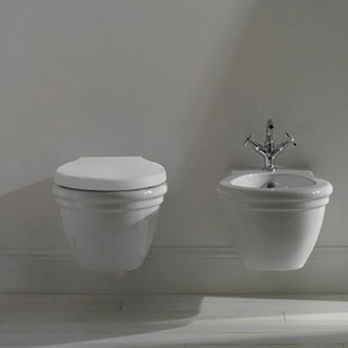 Чаша унитаза подвесная Globo Paestum PAS03.BI цвет белый без сиденья душевой смыв