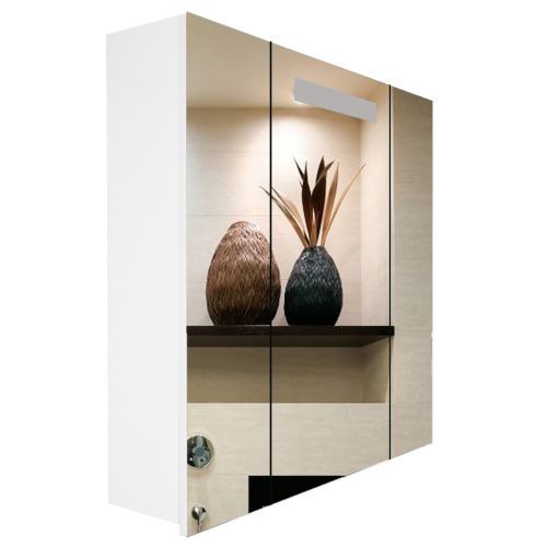 Зеркало-шкаф Loranto Арфа CS00046150 80х17х77 подвесной цвет белый