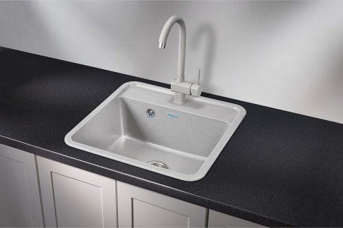 Кухонная мойка Granula Стандарт 5001, БАЗАЛЬТ 50х50 цвет базальт поверхность матовая