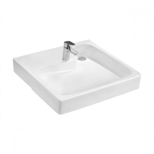 Раковина из сантехнического фарфора Santek Клио 1WH501784 52х60 над стиральной машиной цвет белый