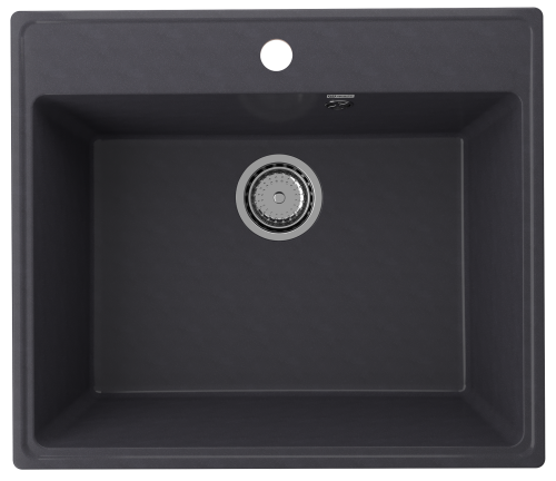 Кухонная мойка Ulgran Quartz Forte 580-08 58х50 цвет черный поверхность матовая